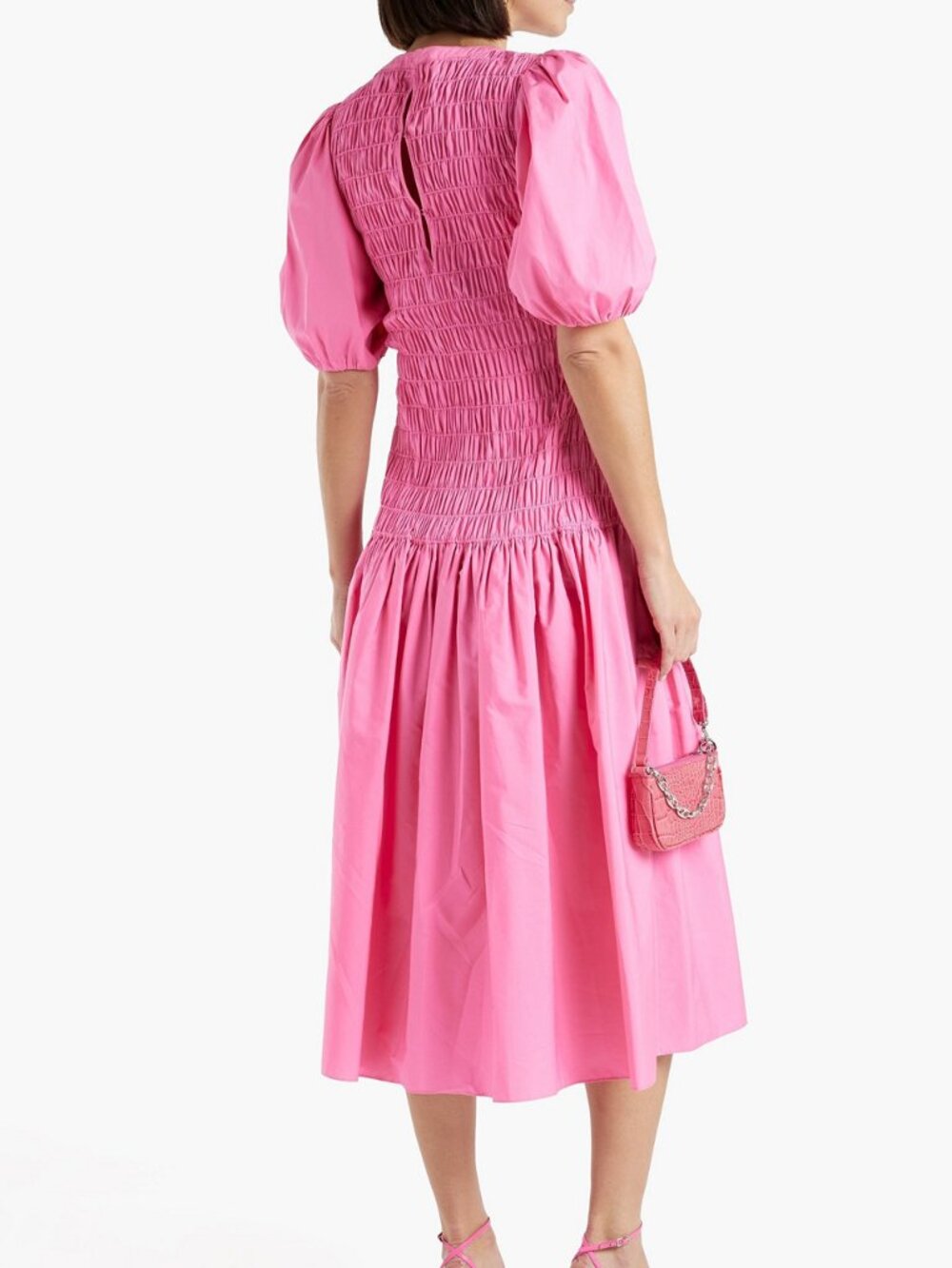 Derek Lam 10 Crosby Shirred cotton poplin midi dress - Picture 2 of 8